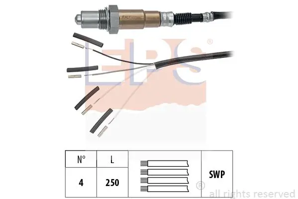 Sonde Lambda VEMO V48-76-0005 - Avant Catalyseur, 4 Broches, 250 Mm, Compatible Avec Mazda, Toyota, Honda, Etc.