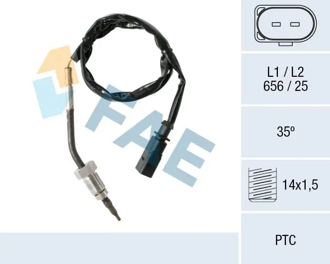 Capteur De Température Des Gaz D'échappement (EGT) - Référence EGT-AU-007, Compatible Audi, Seat, Skoda, VW