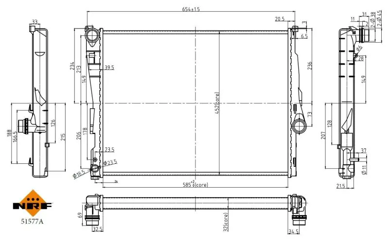 NISSENS 61021A Radiateur Du Moteur - Des Réductions Aujourd'hui